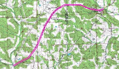 Benge Route Topographic Map