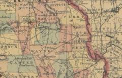 Section of 1864 Burr Postal Map