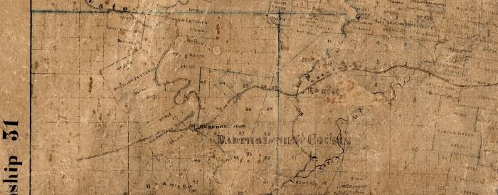 Section of 1870 Brooks Cape County Map