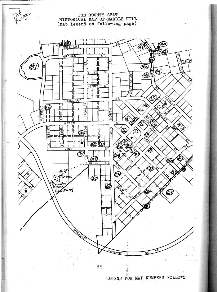The County Seat Historical Map of Marble Hill