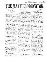 The Mayfield Monitor - April 1928​​​​​​​Volume 5 #7