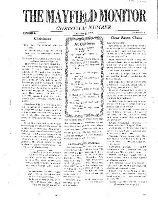The Mayfield Monitor - December 1929
Volume 7 #3