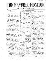 The Mayfield Monitor - December 1929
Volume 7 #3