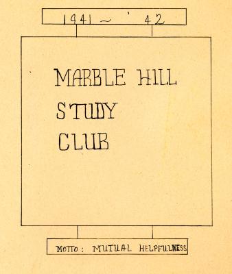 Marble Hill Study Club 1941-1942