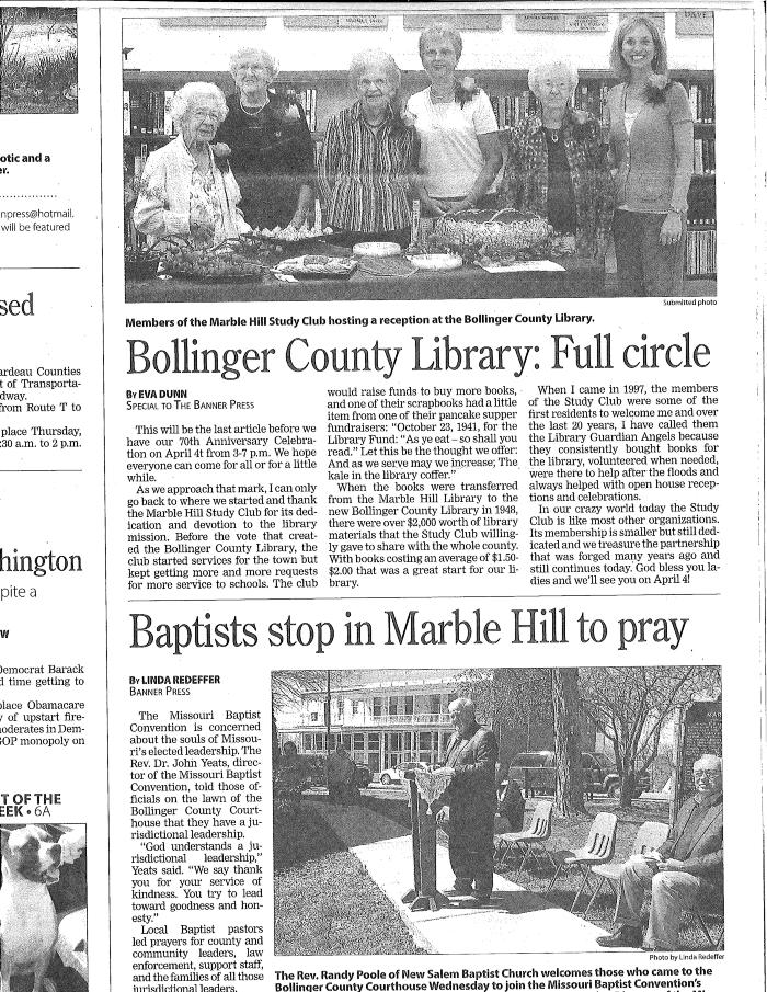 BoCo. Library - 70th Anniversary Newspaper Articles