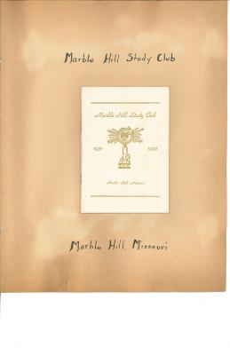 Marble Hill Study Club Scrapbook 1951-52